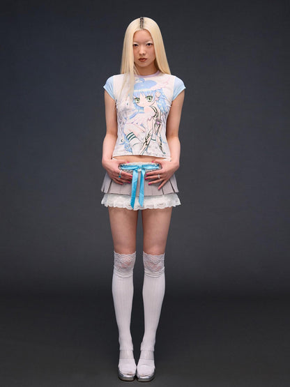 CFIERCE Six Winged Angel Girl Printed Slim Fit Women&