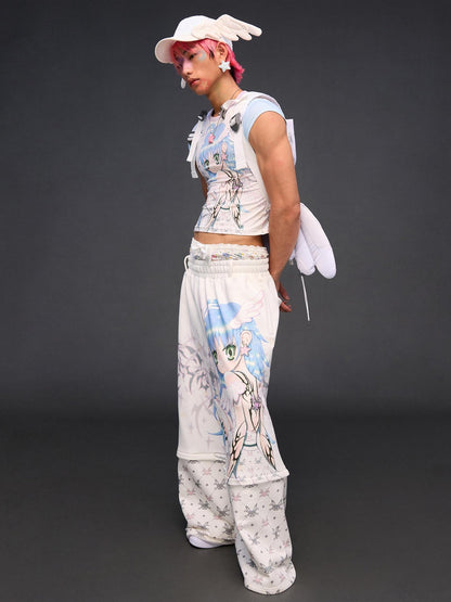 CFIERCE Six Winged Angel Girl Printed Slim Fit Women&