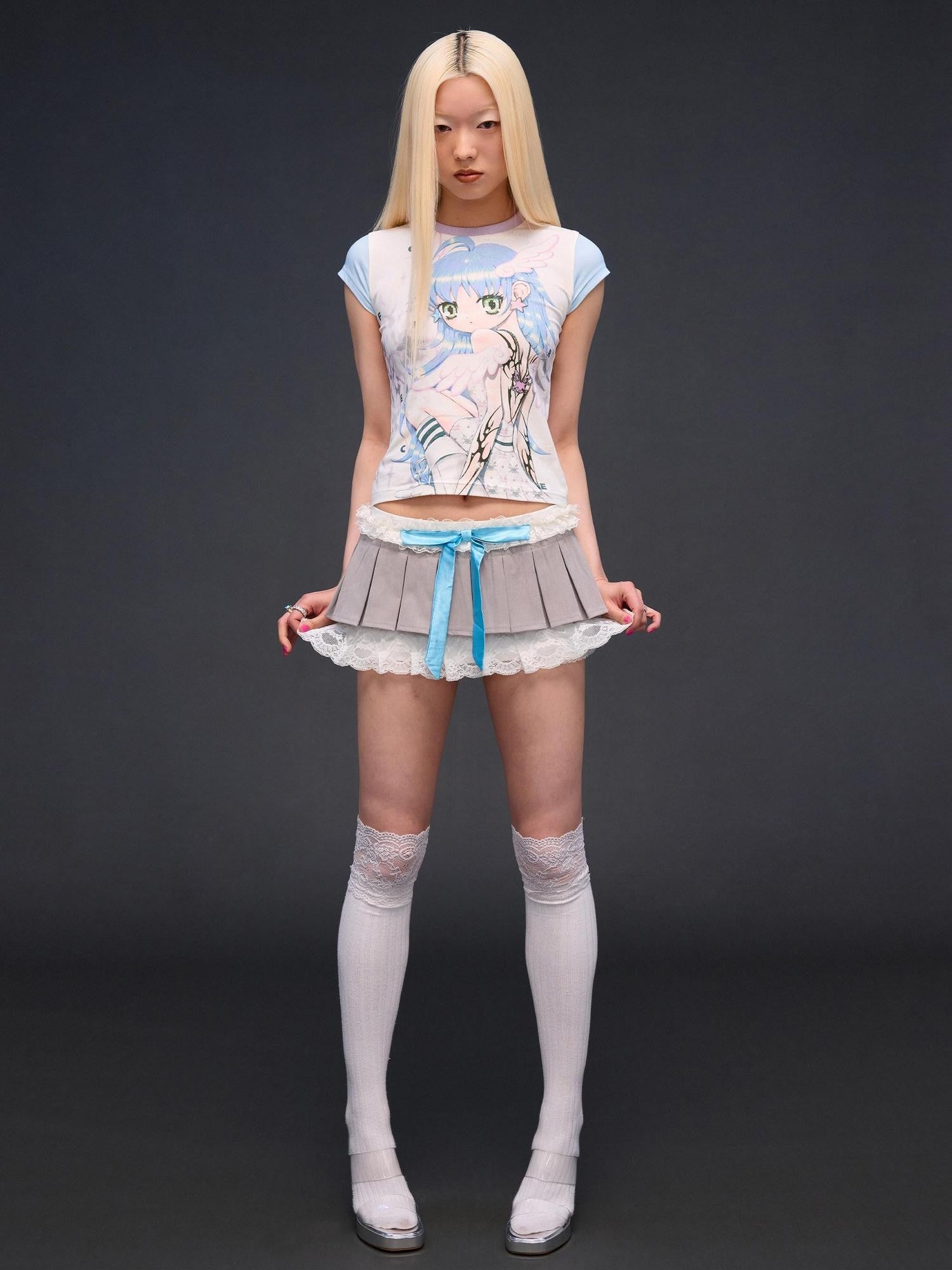 CFIERCE Six Winged Angel Girl Printed Slim Fit Women&