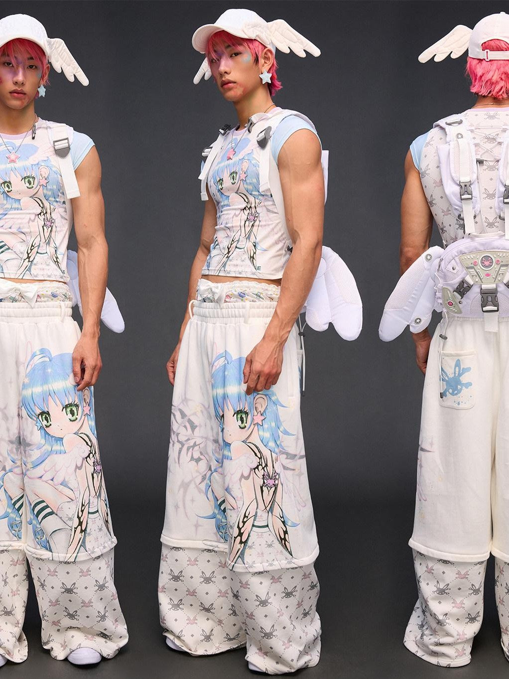 CFIERCE Six Winged Angel Girl Printed Slim Fit Women&