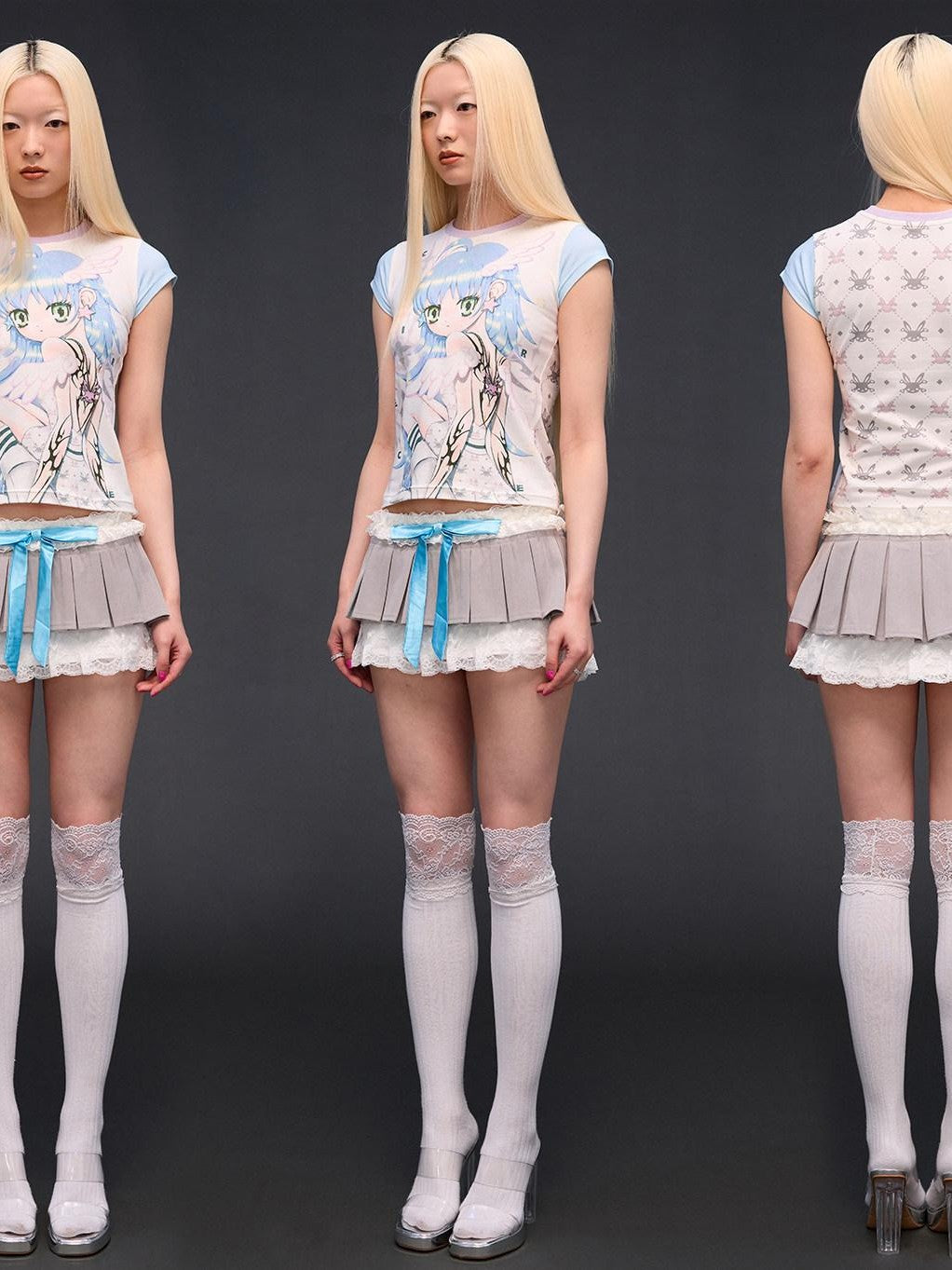 CFIERCE Six Winged Angel Girl Printed Slim Fit Women&