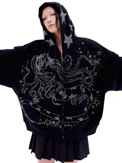 CFIERCE Snake Year Glitter Hoodie