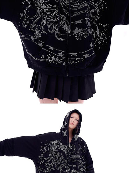 CFIERCE Snake Year Glitter Hoodie