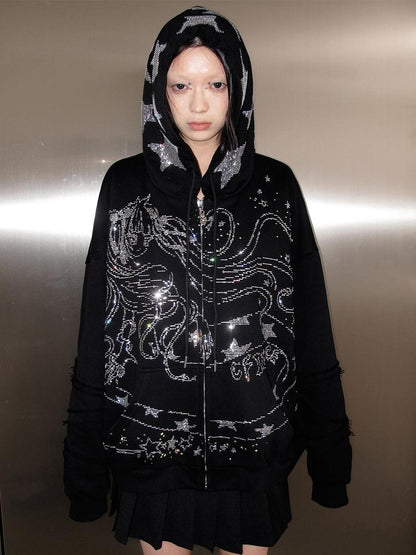 CFIERCE Snake Year Glitter Hoodie