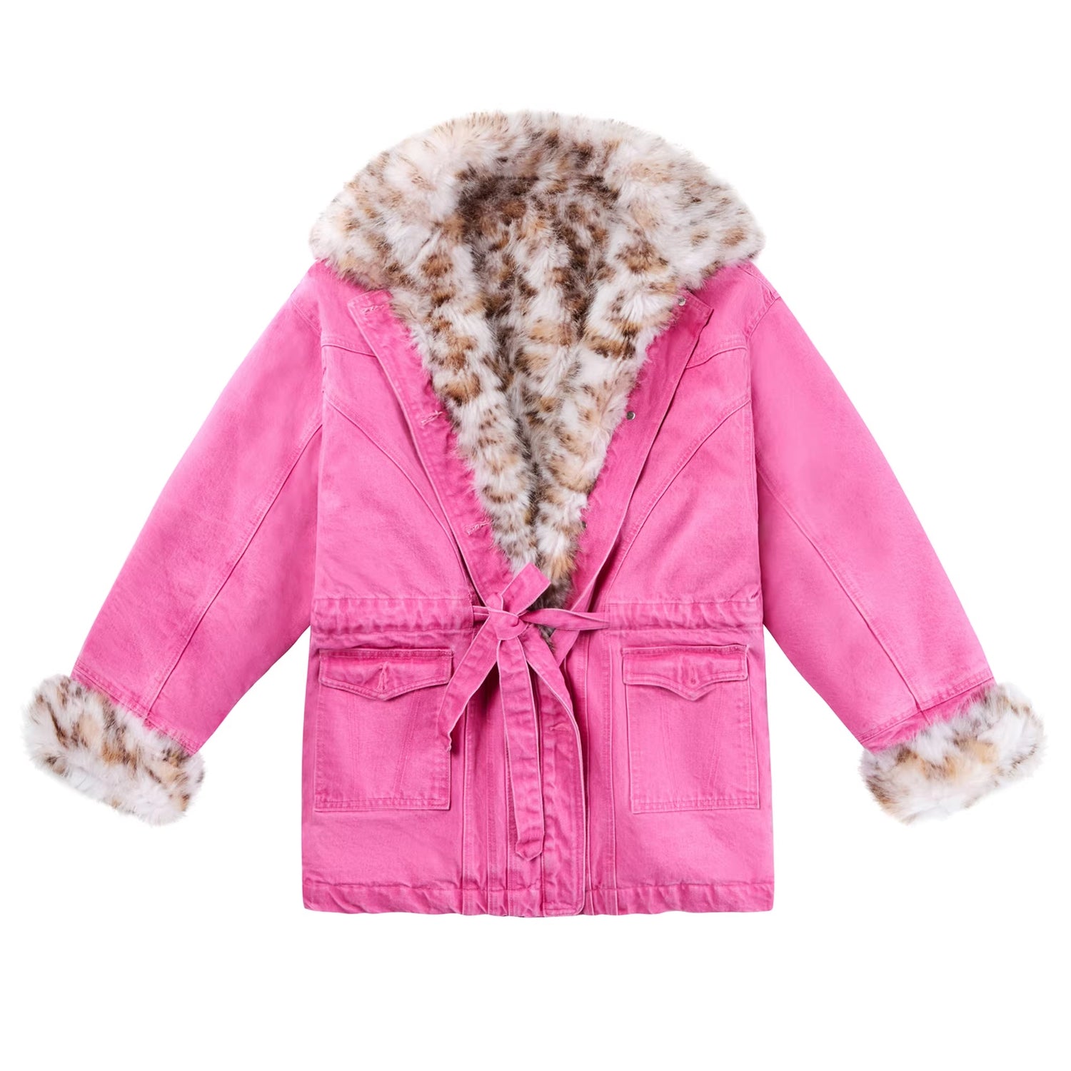 CFIERCE_Soft_100_Percent_Cotton_Quilted_Oversized_Bomber_Casual_Women_Pink_Brown_Jacket_MISSTT