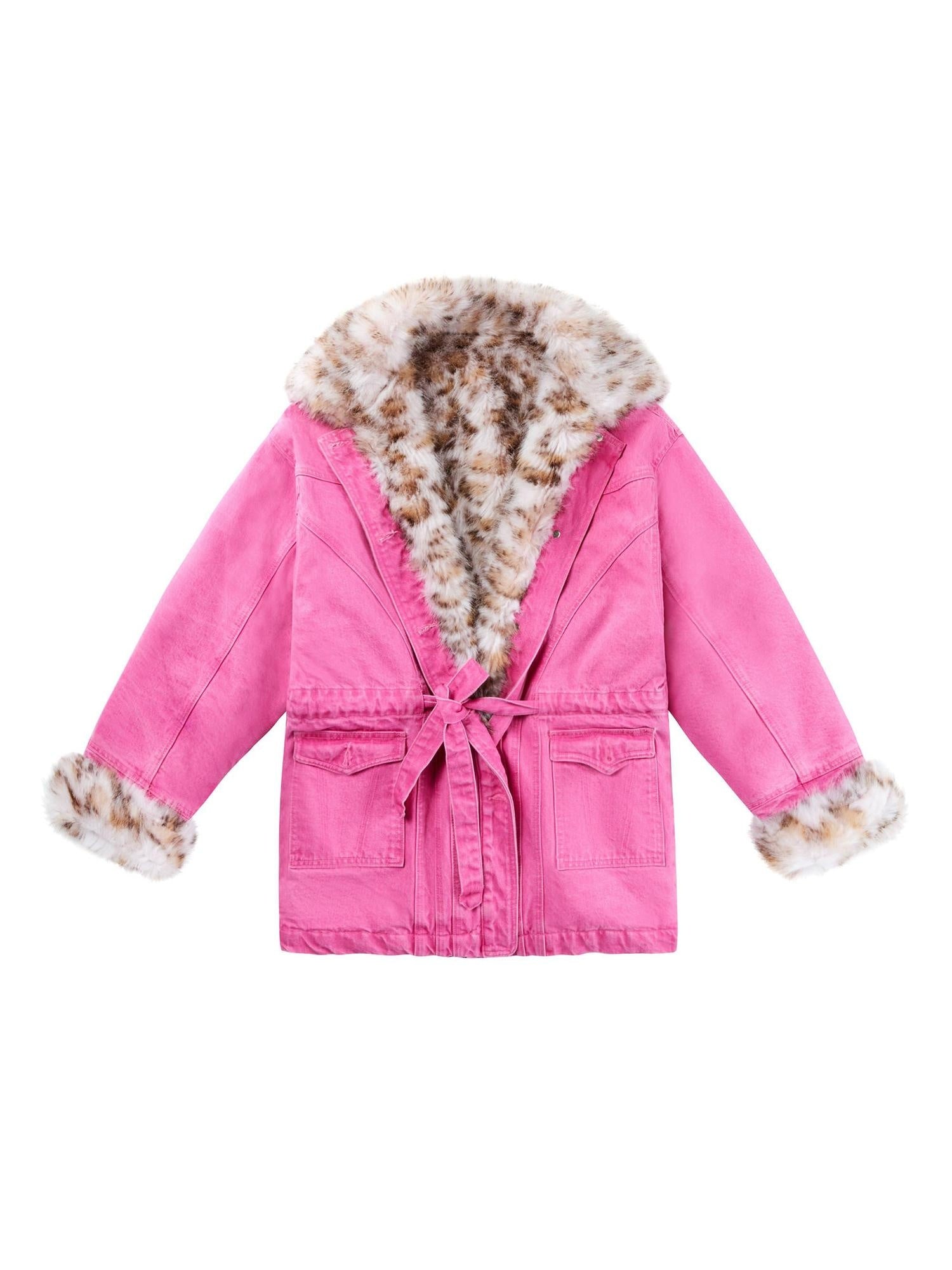 CFIERCE Soft 100 Percent Cotton Quilted Oversized Bomber Casual Women Pink Brown Jacket