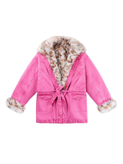 CFIERCE Soft 100 Percent Cotton Quilted Oversized Bomber Casual Women Pink Brown Jacket