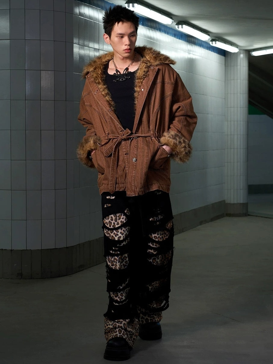 CFIERCE Soft 100 Percent Cotton Quilted Oversized Bomber Casual Women Pink Brown Jacket