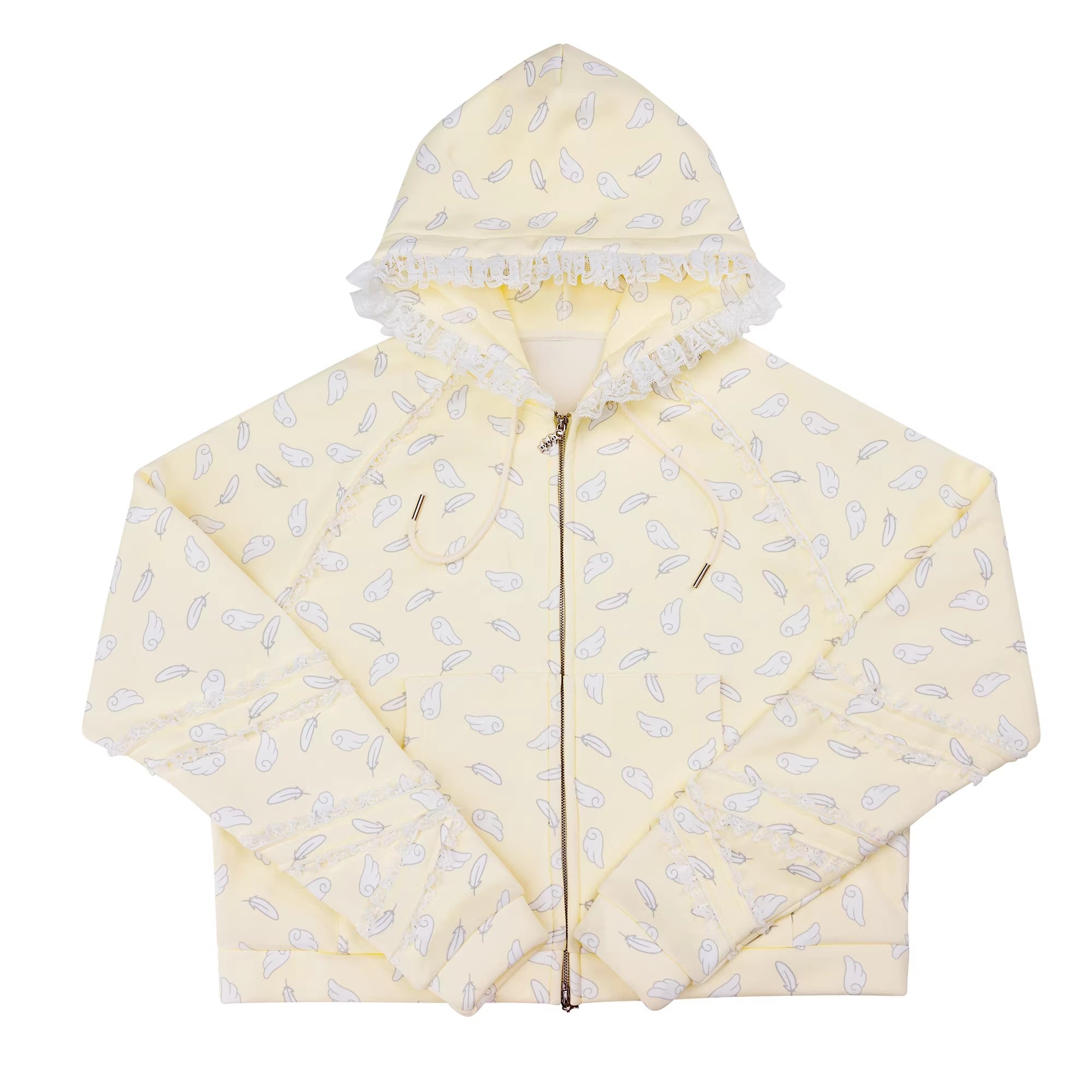CFIERCE_Soft_Cotton_Blend_Zip_Up_Cartoon_Print_Loose_Fit_Commuter_Yellow_Gray_Hoodies_MISSTT