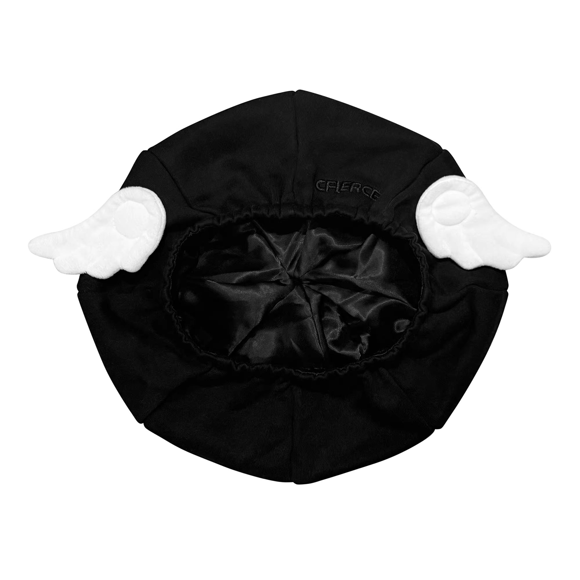 CFIERCE_Soft_Cotton_Lettered_Fresh_Minimal_Round_Top_Unisex_Black_Beret_One_Size_Hat_MISSTT