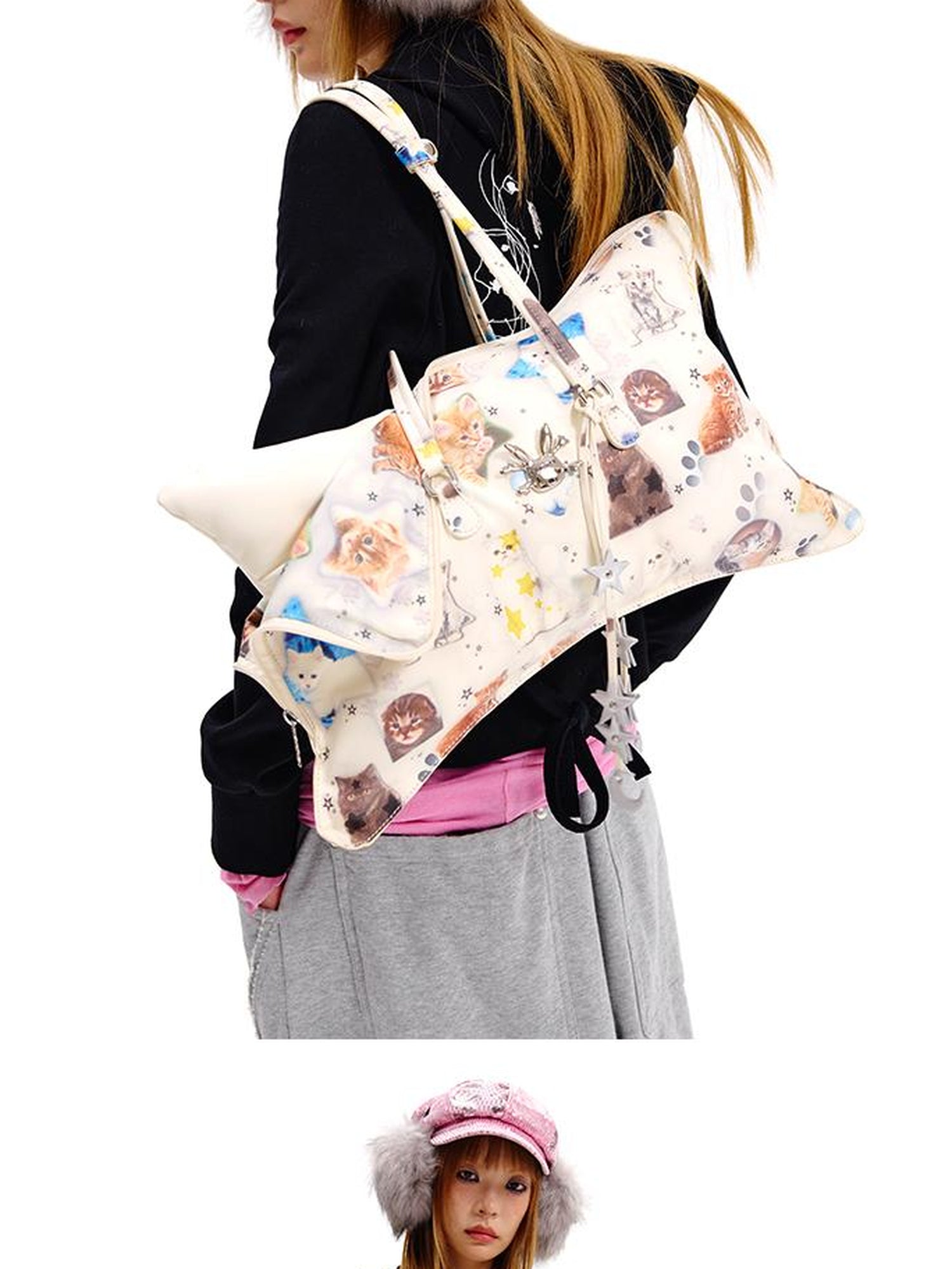 CFIERCE Soft Pillow Bag Lightweight Textured Medium