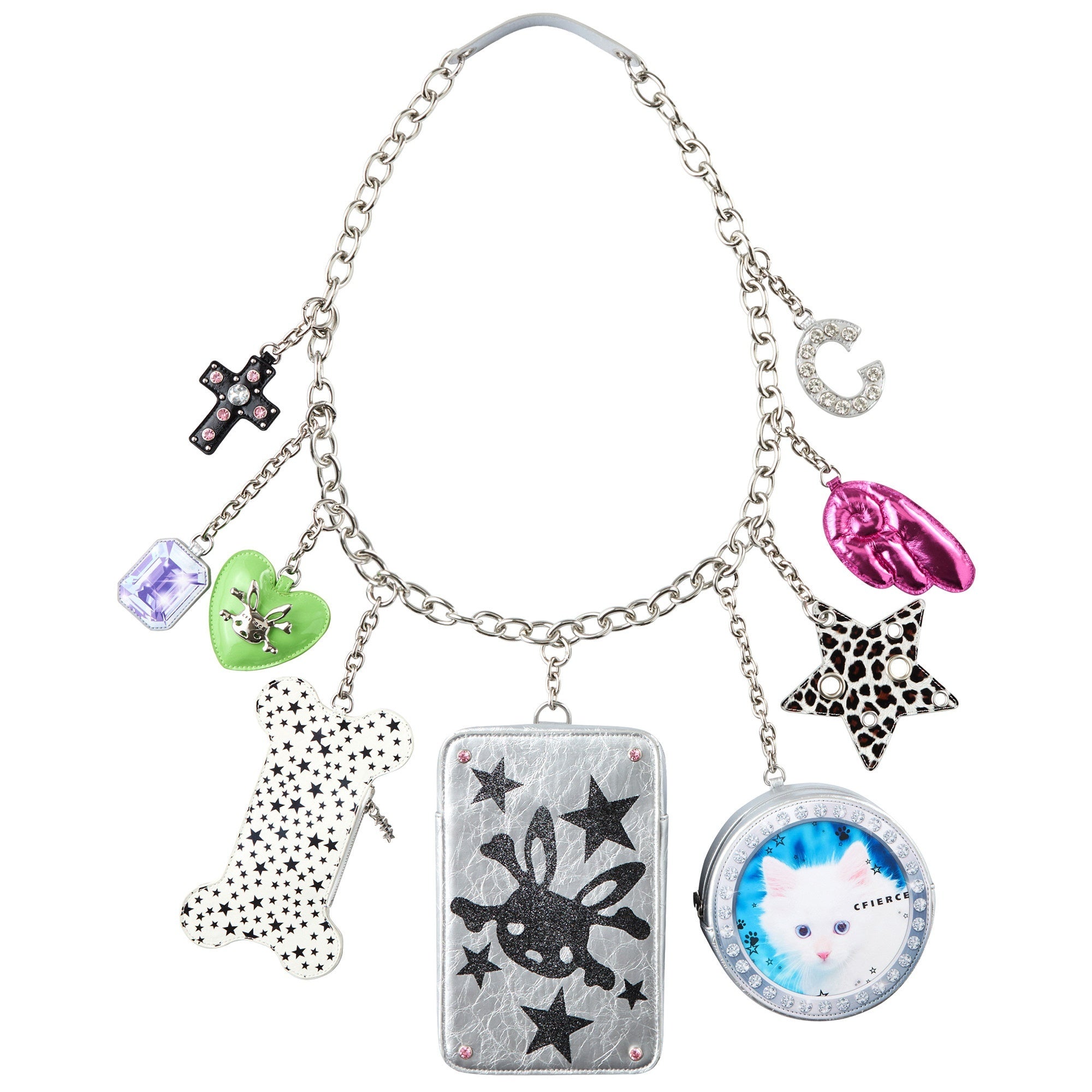 CFIERCE_Square_Cat_Pendant_Chain_Strap_Zipper_Medium_Large_Women&