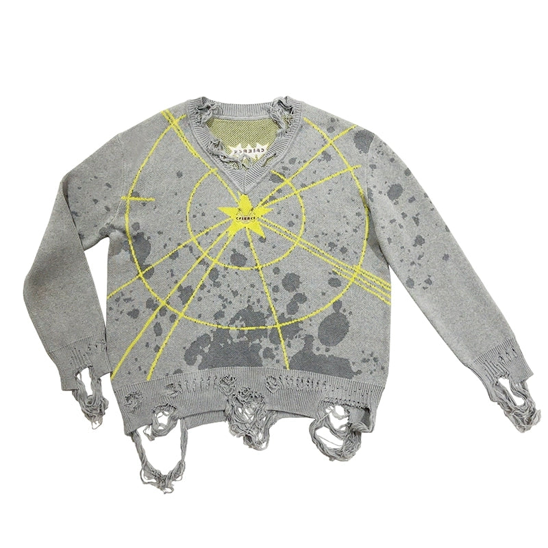 CFIERCE_Starlight_Knit_Cotton_Sweater_V_Neck_T_Shirt_Long_Sleeve_MISSTT