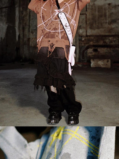 CFIERCE Starlight V-neck Loose Fit Mid Length Knit Street Women&