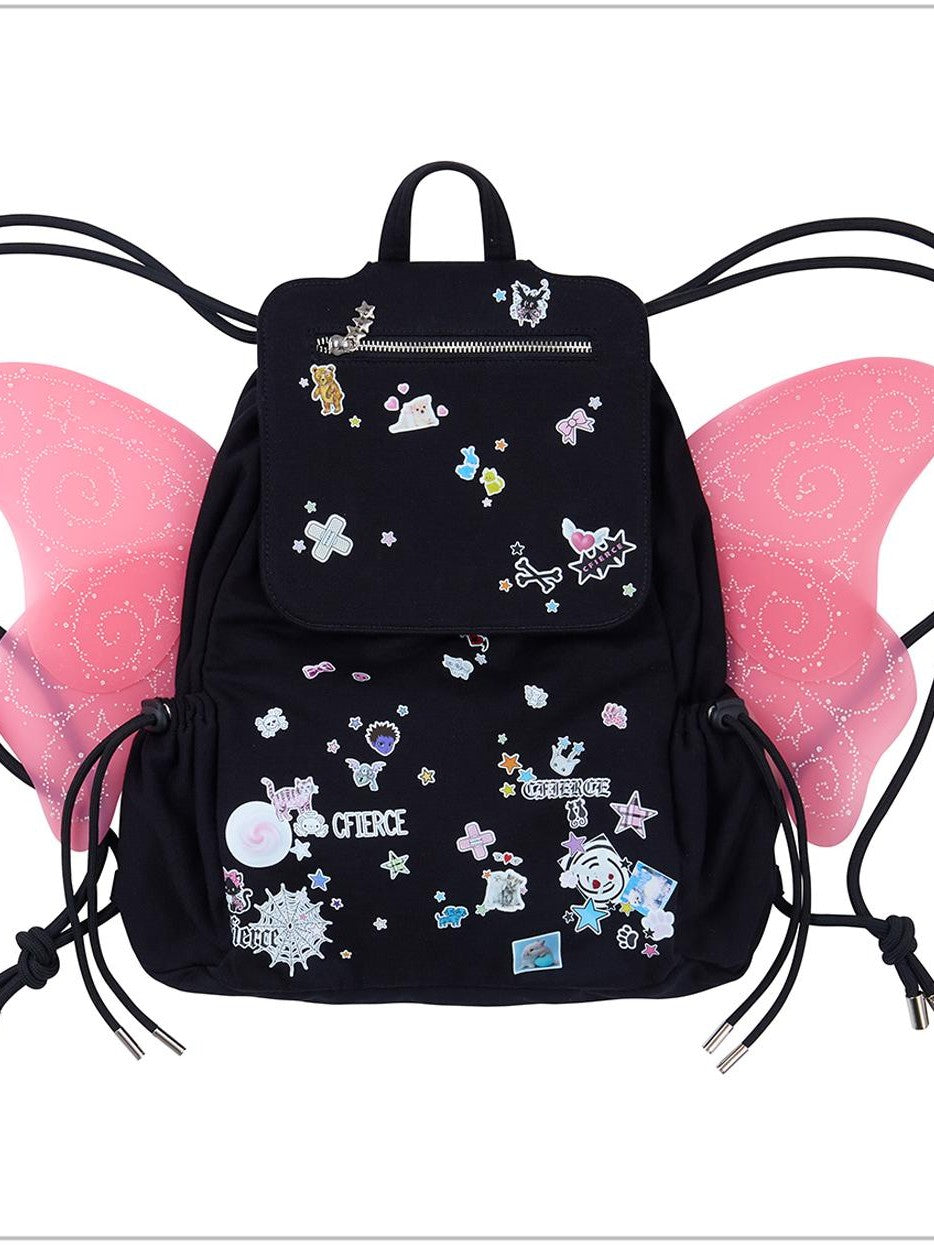 CFIERCE Sticker Print Butterfly Fairy Wings Women&
