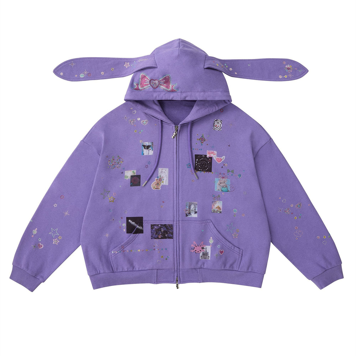 CFIERCE_Sticker_Print_Rhinestone_Bunny_Ear_Women&