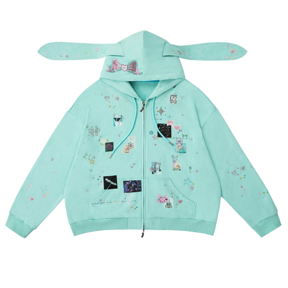 CFIERCE_Sticker_Print_Rhinestone_Bunny_Ear_Women&