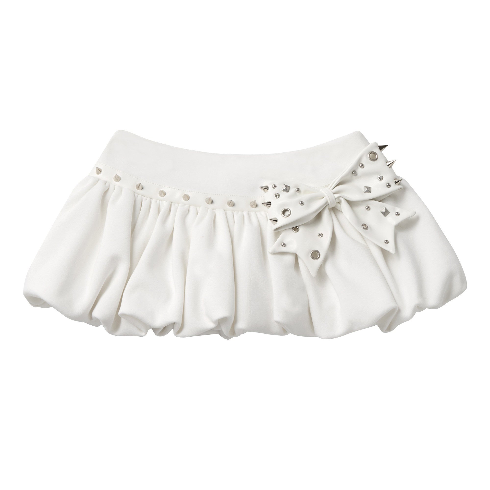CFIERCE_Studded_Bow_Puff_3D_Embellished_High_Waist_Women&