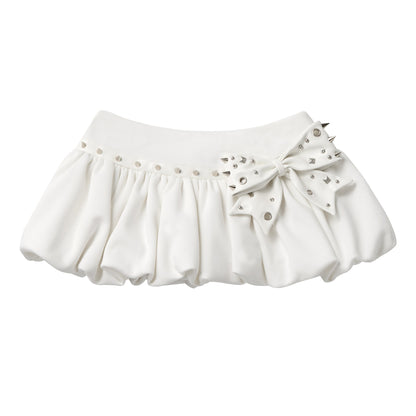 CFIERCE_Studded_Bow_Puff_3D_Embellished_High_Waist_Women&