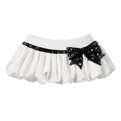 CFIERCE_Studded_Bow_Puff_3D_Embellished_High_Waist_Women&
