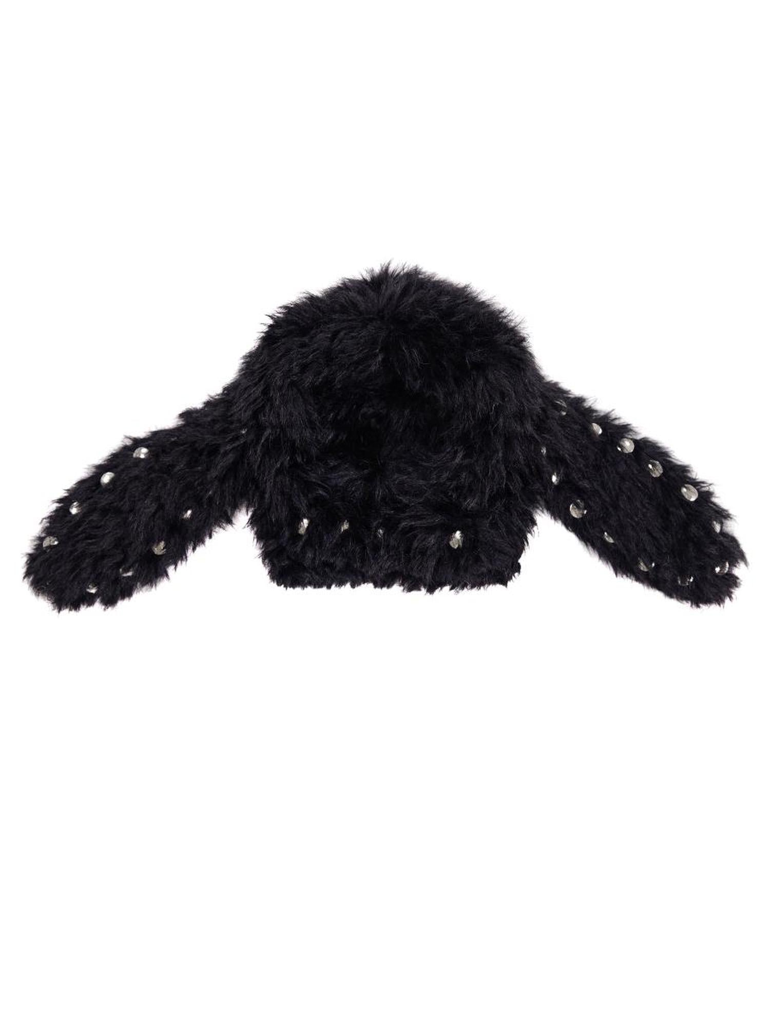 CFIERCE Studded Rabbit Ear Knit Cap