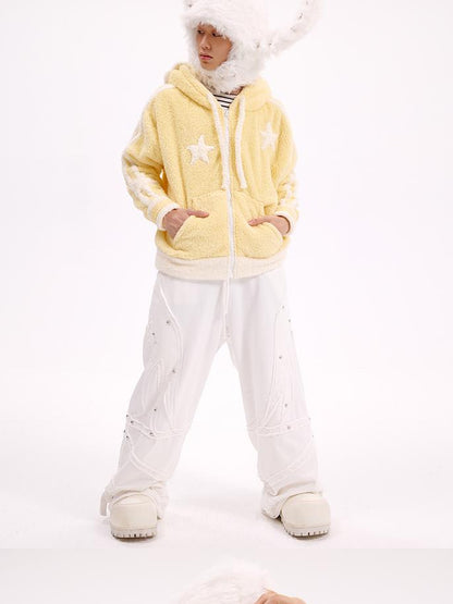 CFIERCE Studded Rabbit Ear Knit Cap