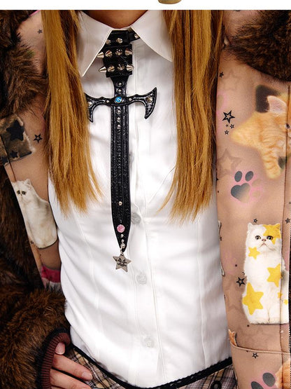 CFIERCE Sword Collar Tie Neckpiece