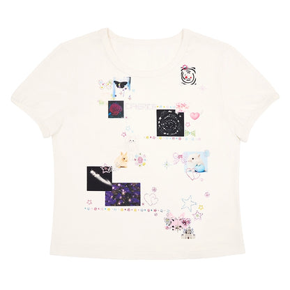 CFIERCE_Tattoo_Print_Rhinestone_Tee_High_Elastic_Thick_Opaque_Stiff_Fit_MISSTT