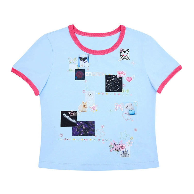 CFIERCE_Tattoo_Print_Rhinestone_Tee_High_Elastic_Thick_Opaque_Stiff_Fit_MISSTT