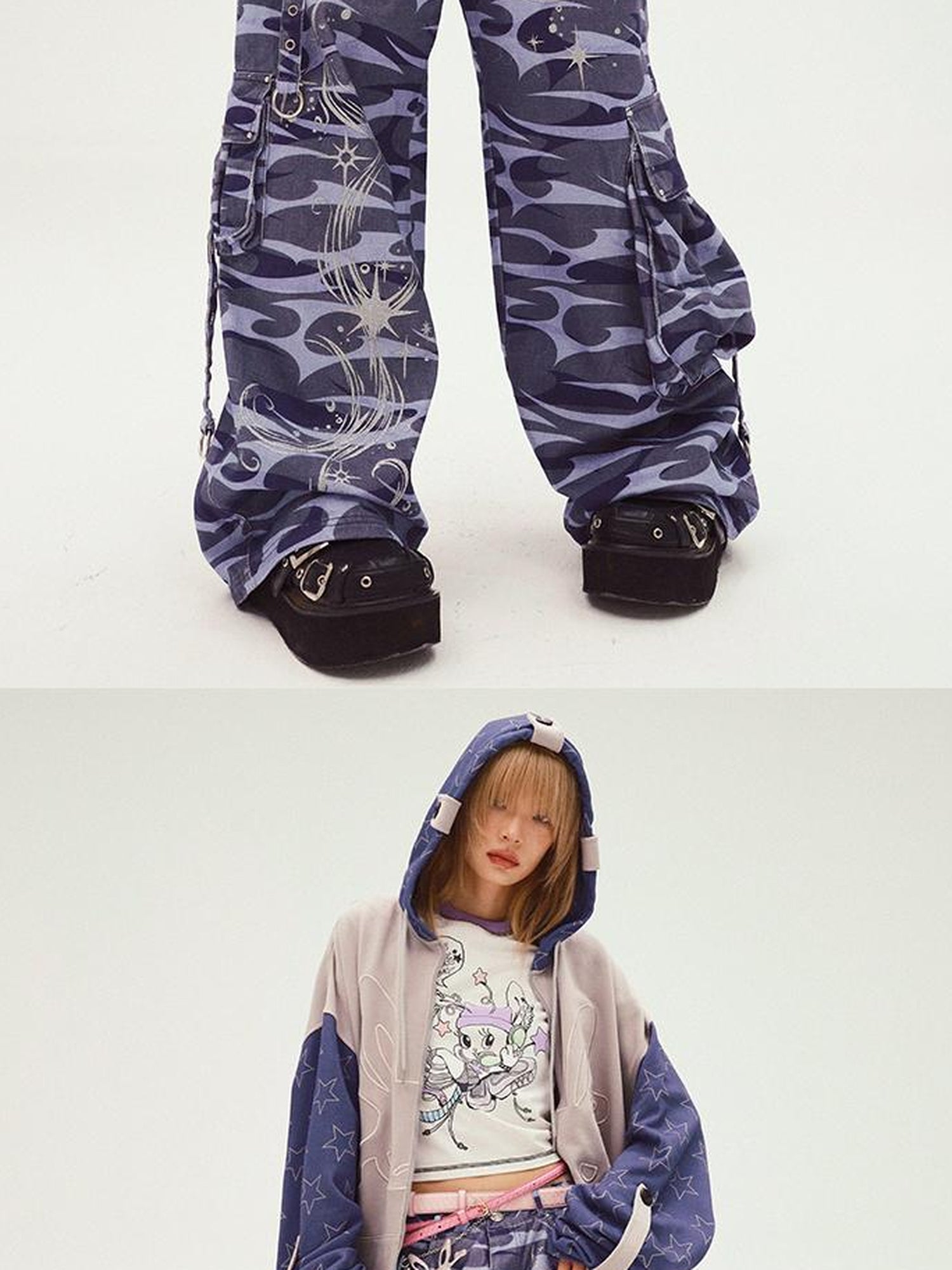 CFIERCE Totem Print Denim