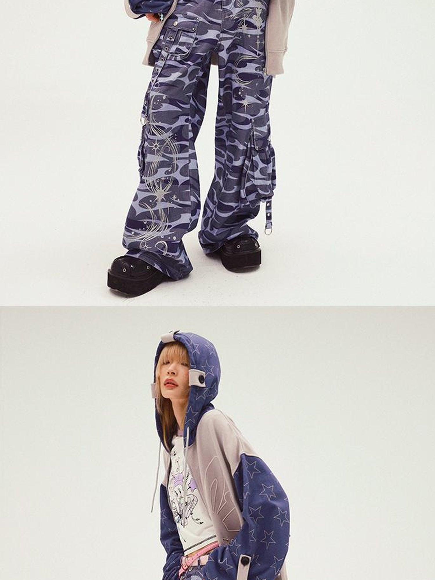 CFIERCE Totem Print Denim
