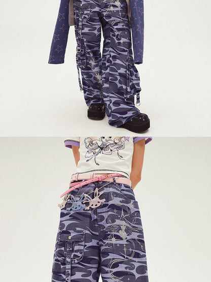 CFIERCE Totem Print Denim