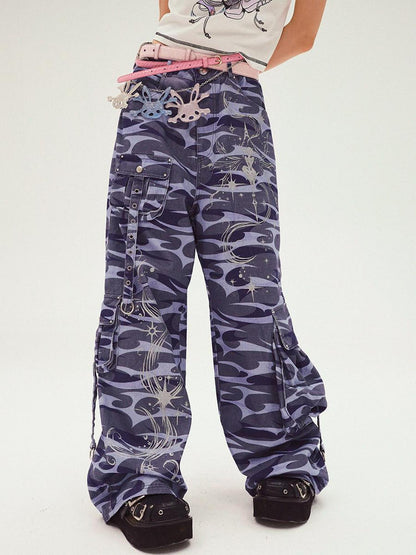 CFIERCE Totem Print Denim