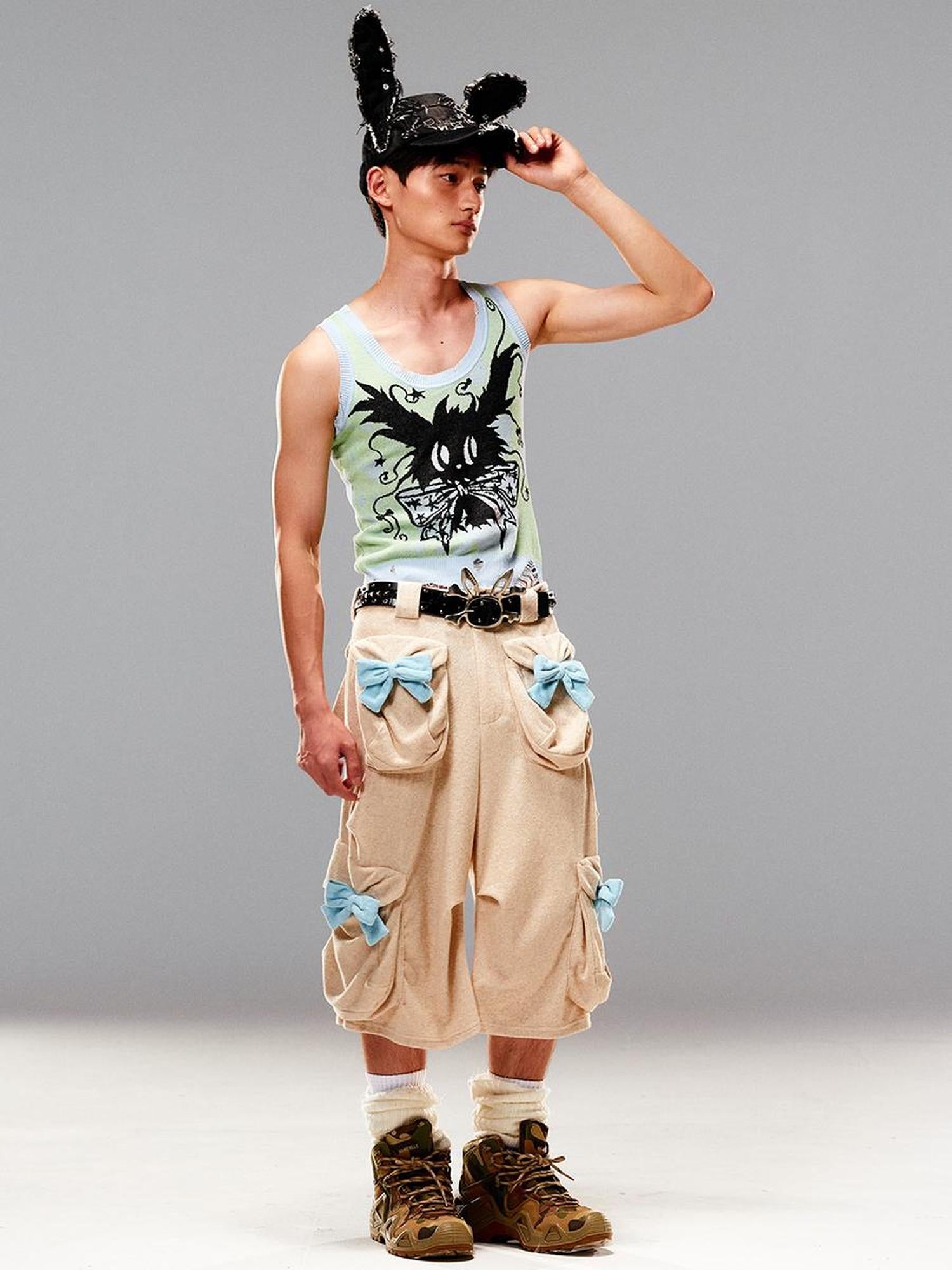 CFIERCE Towel Bow Shorts Model Fit Care Guide