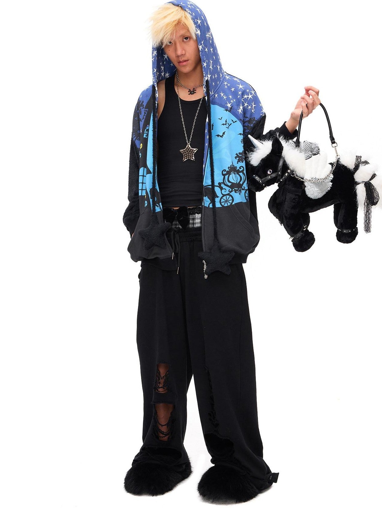 CFIERCE Unicorn Top Handle Single Shoulder Zipper Women&