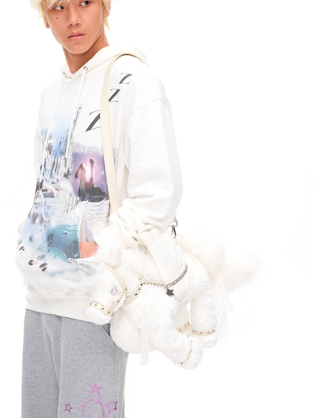 CFIERCE Unicorn Top Handle Single Shoulder Zipper Women&