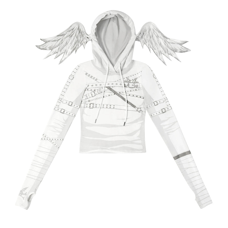 CFIERCE_V-Neck_T-Shirt_Long-Sleeve_Angel_Wing_Top_MISSTT