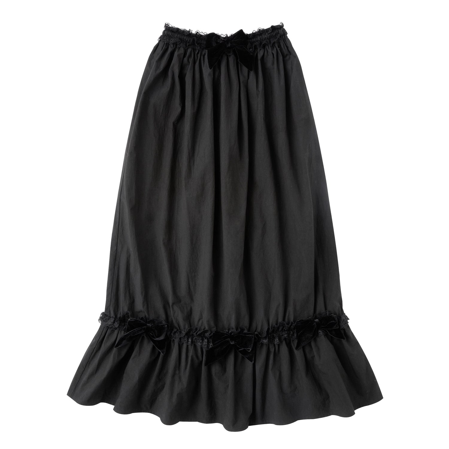 CFIERCE_Velvet_Bow_Pleated_Lace_Mid_Rise_Straight_Women&