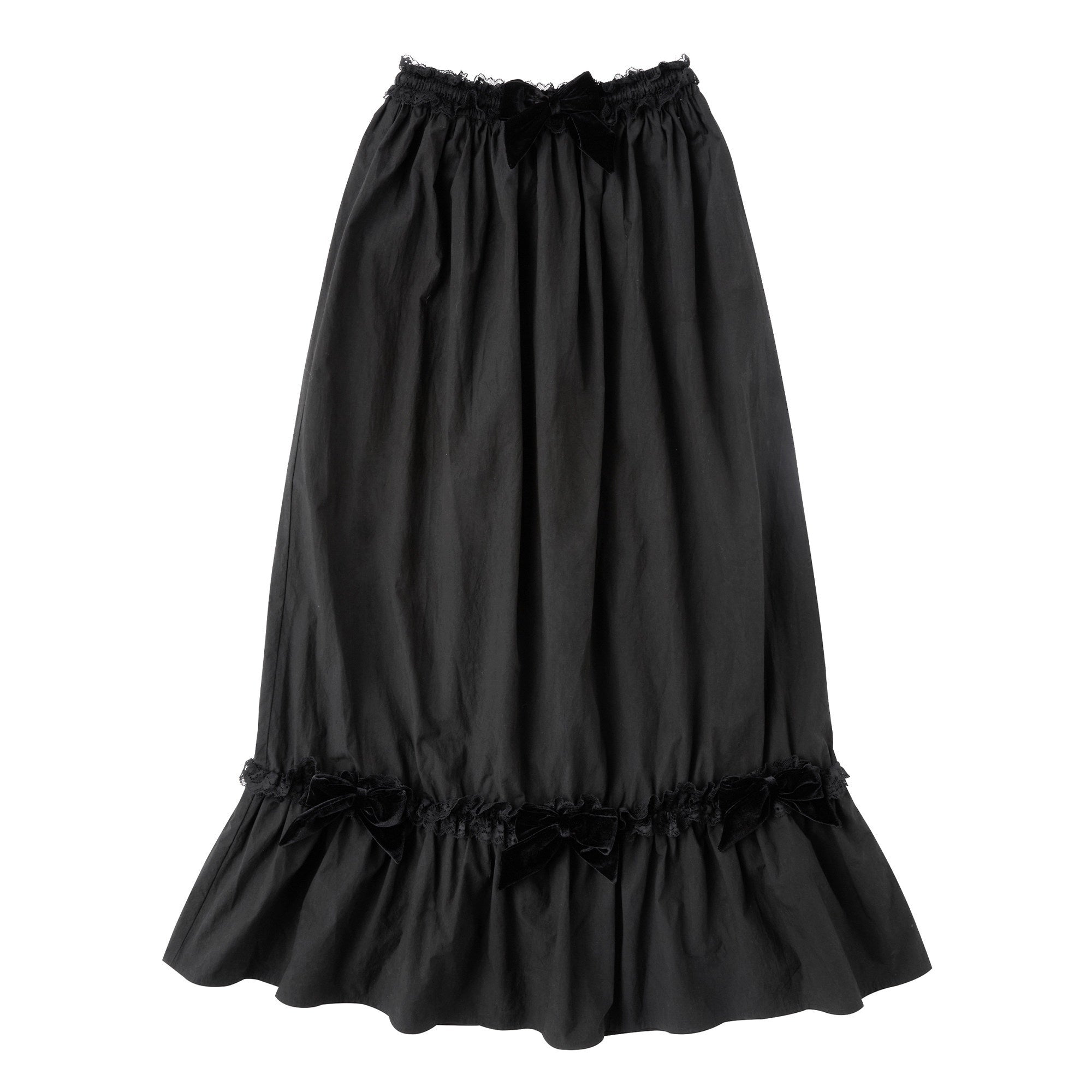 CFIERCE_Velvet_Bow_Pleated_Lace_Mid_Rise_Straight_Women&