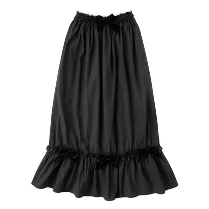 CFIERCE_Velvet_Bow_Pleated_Lace_Mid_Rise_Straight_Women&