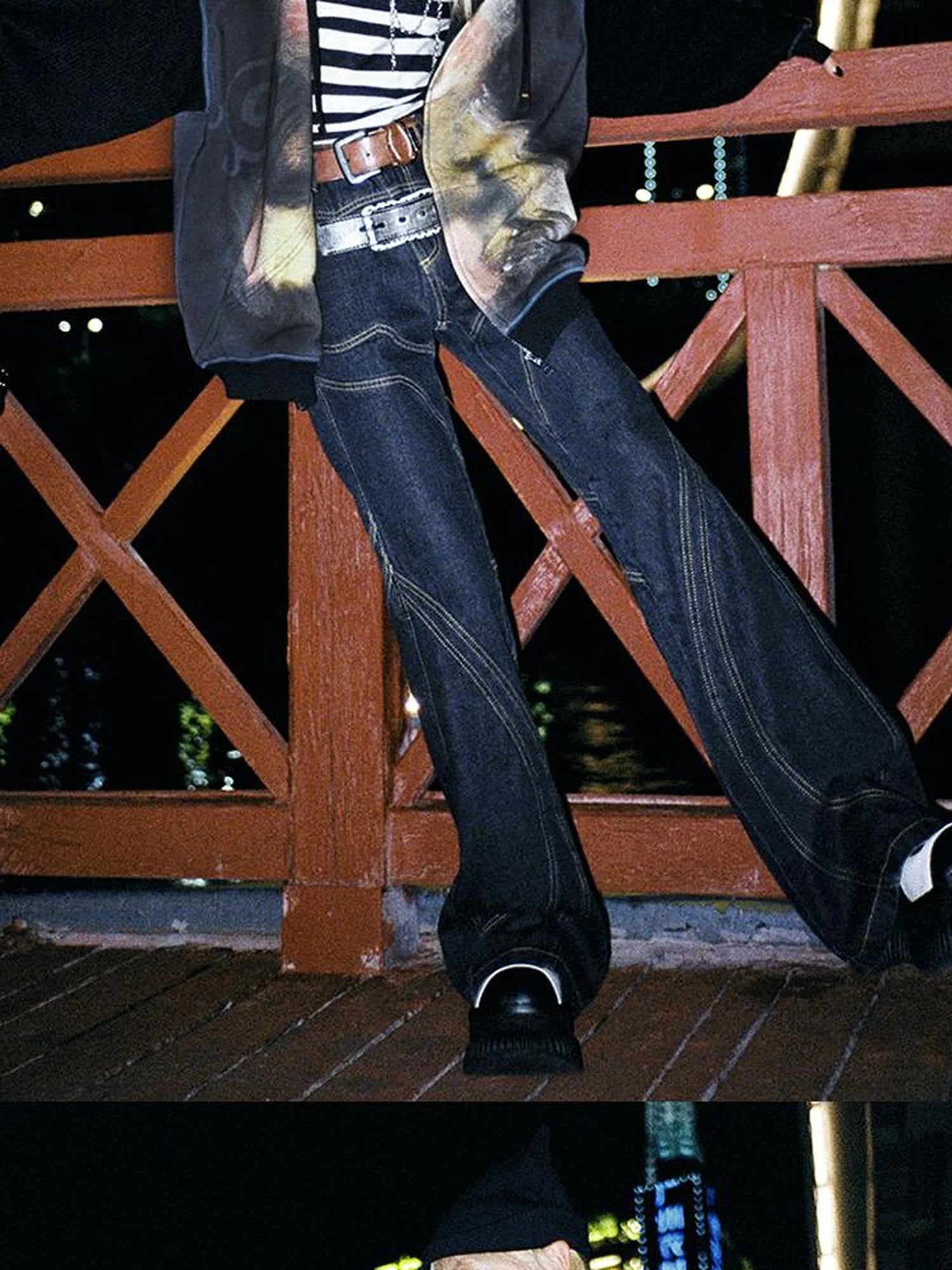 Vintage Bear Print Hooded Sweatshirt