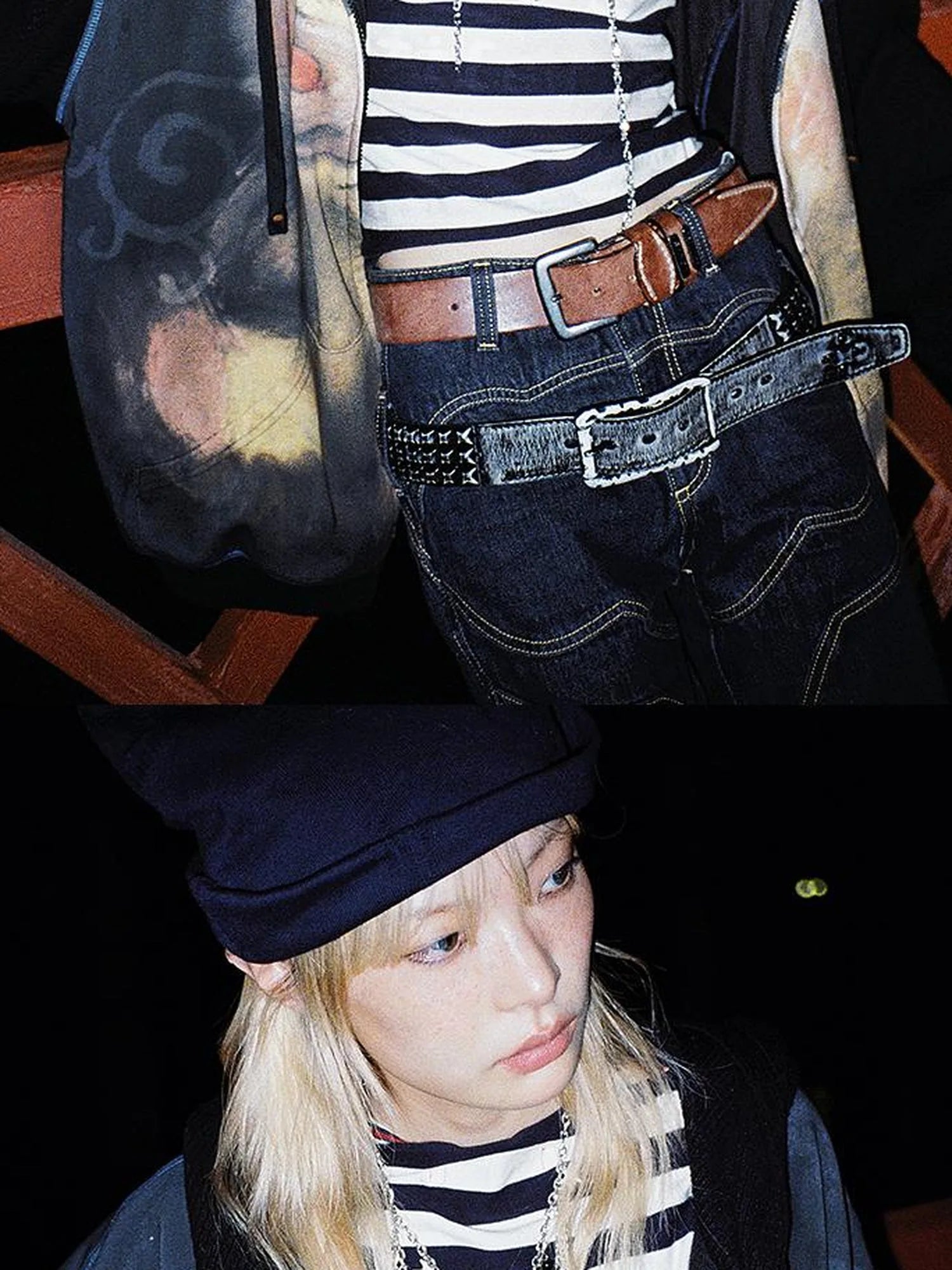 Vintage Bear Print Hooded Sweatshirt