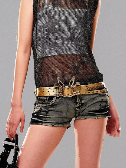CFIERCE Wash Care Rabbit Skull Belt