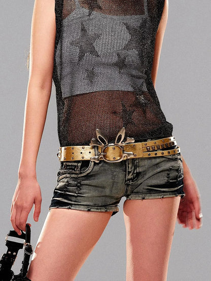 Wash Care Rabbit Skull Belt
