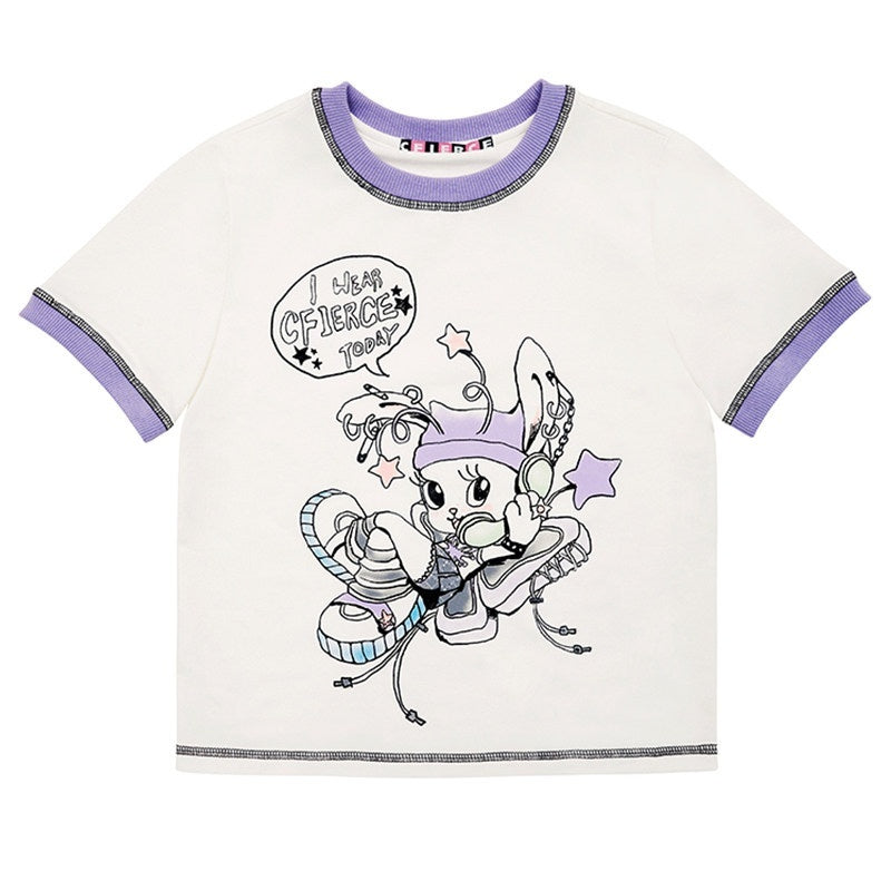 CFIERCE_White_Rabbit_Sprite_Print_Slim_Fit_Crew_Neck_Women&