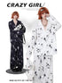 CRAZYGIRL Black White Rabbit Print Women&