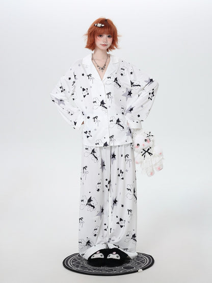 CRAZYGIRL Black White Rabbit Print Women&