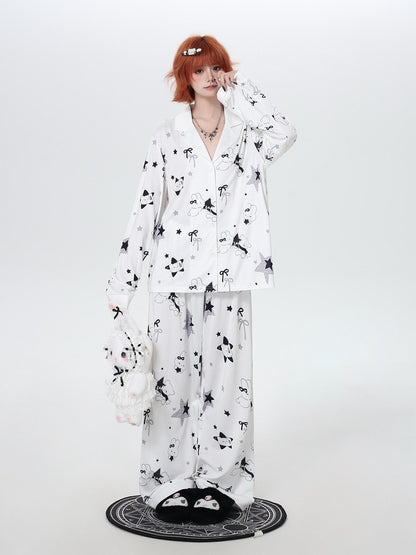 CRAZYGIRL Black White Rabbit Print Women&