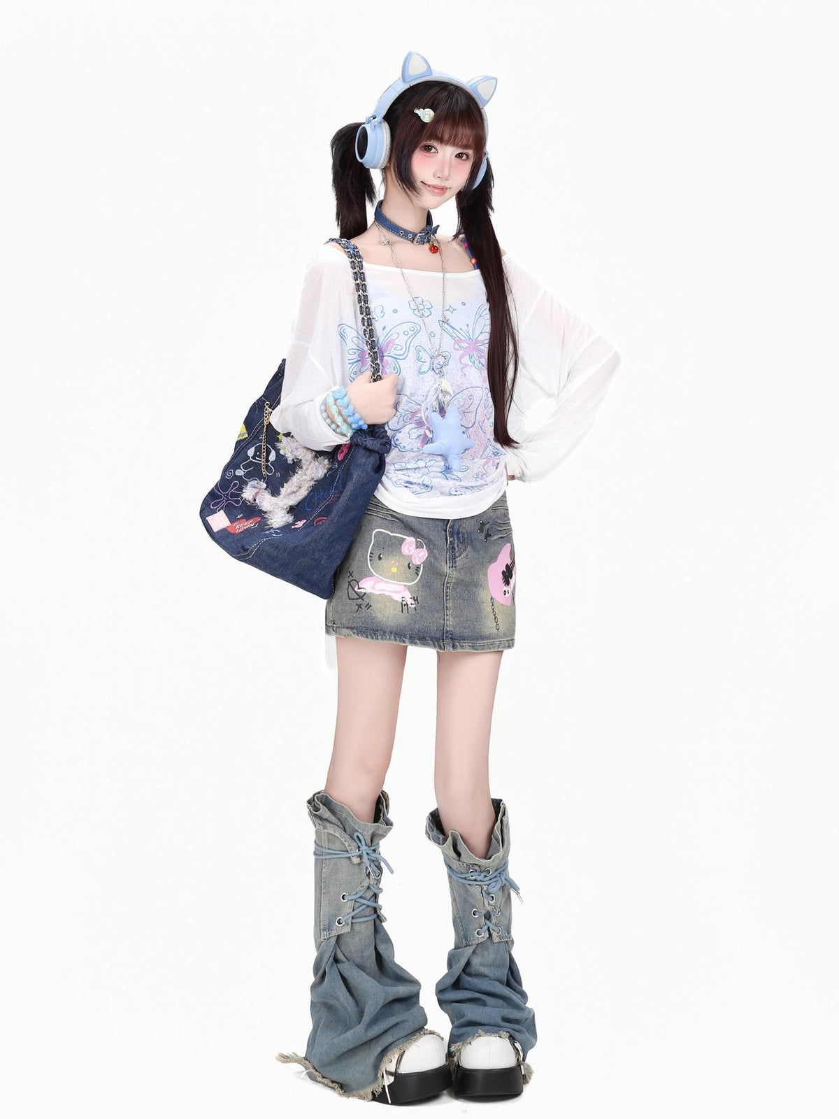 CRAZYGIRL Butterfly Retro Loose Drawstring Women&