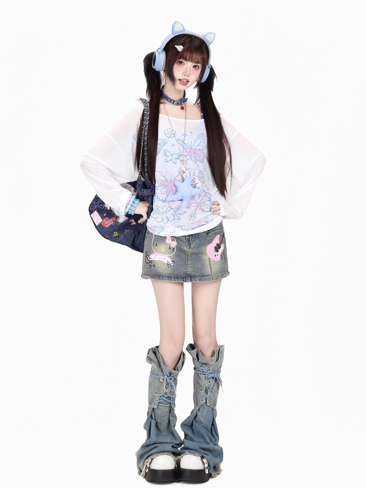 CRAZYGIRL Butterfly Retro Loose Drawstring Women&